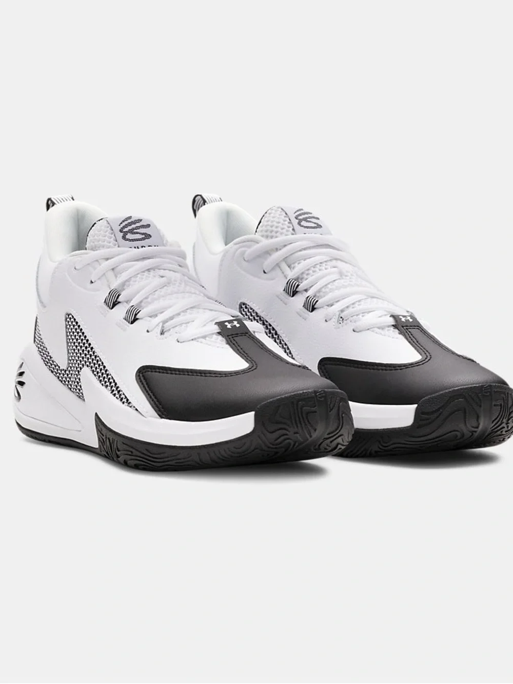 Under Armour Curry Low Basketball Shoes - White & Black
